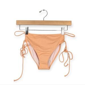 HAH Hot As Hell Bikini Bottom L Peach High Rise Strappy Swim NWT